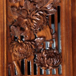 Wood carving on door